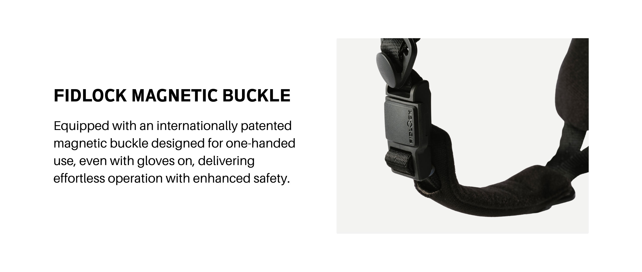 FIDLOCK magnetic buckle